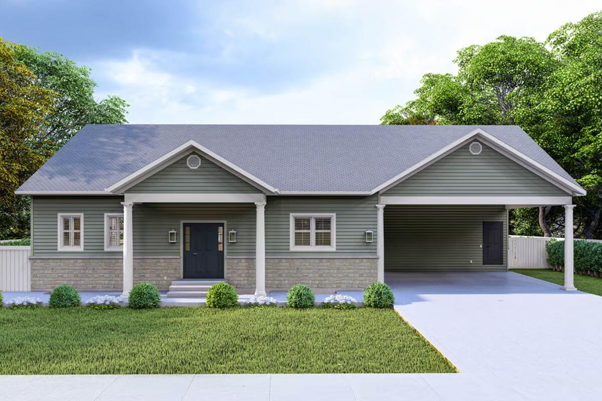 Northwest-Style 3-Bedroom Home with Open Living Space and Lower Level Expansion (Floor Plan)