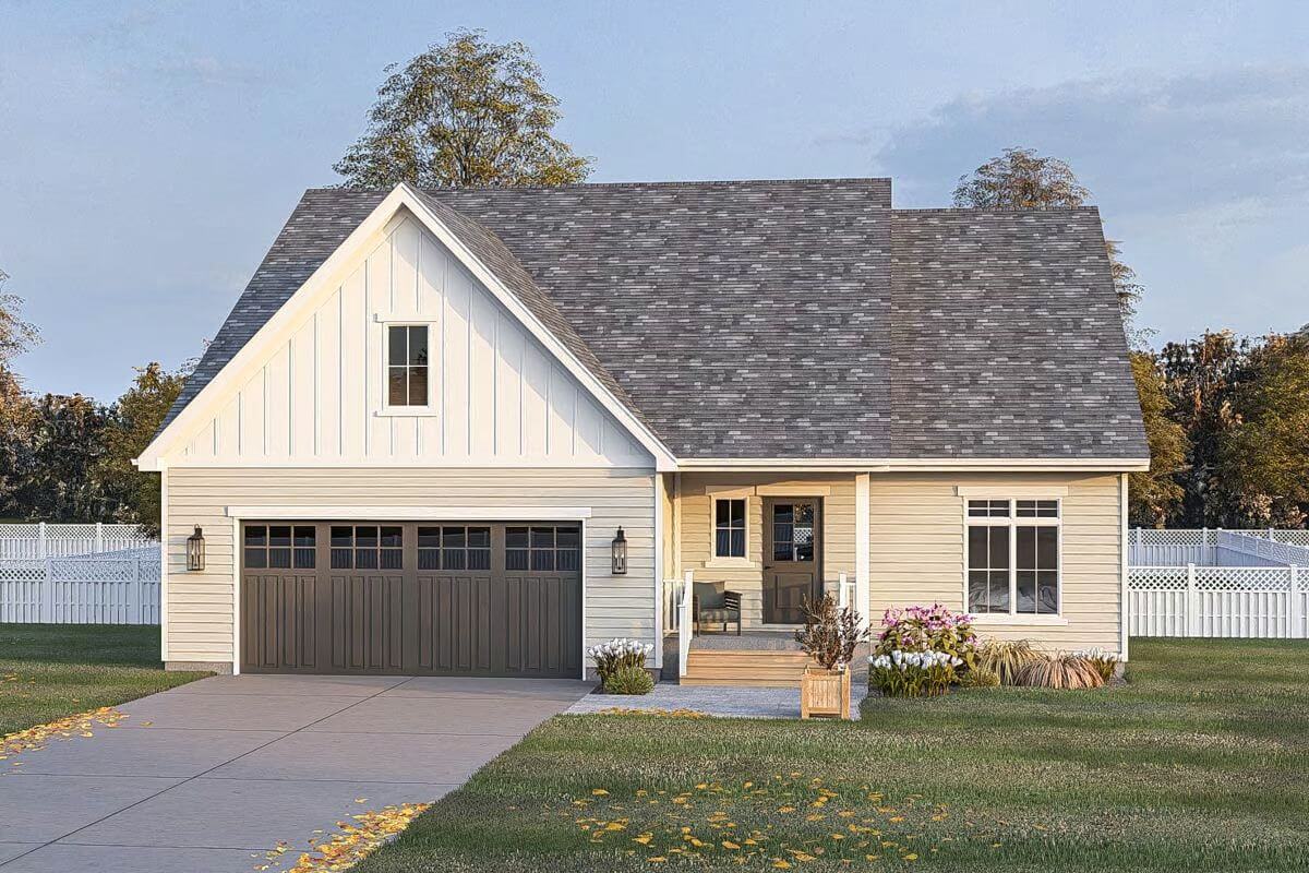 3-Bedroom Traditional Home with Open Living Space and Lower Level Expansion (Floor Plan)