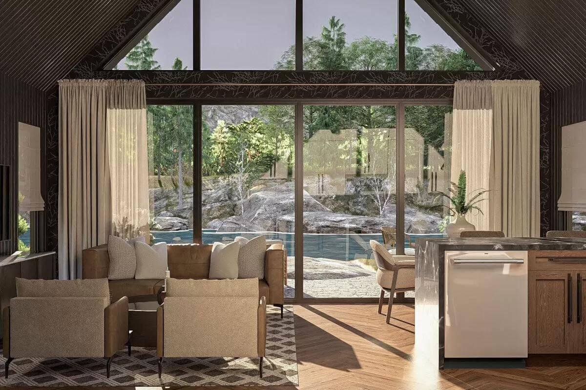 Wow, Look at How Floor-to-Ceiling Glass Transforms This Living Area