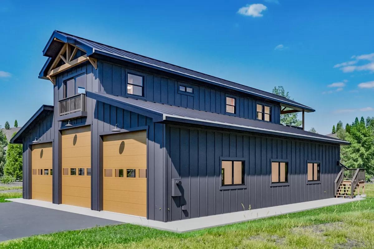 Marvel at the Distinctive A-Frame and Loft Combo in This Industrial Garage