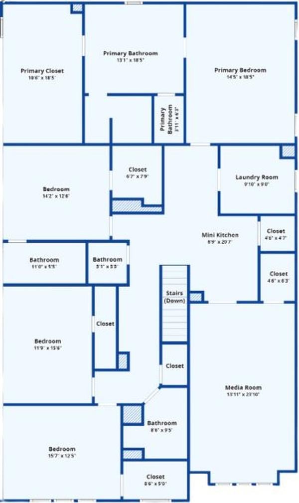 See the Dedicated Media Room and Mini Kitchen in This Upper Floor Layout