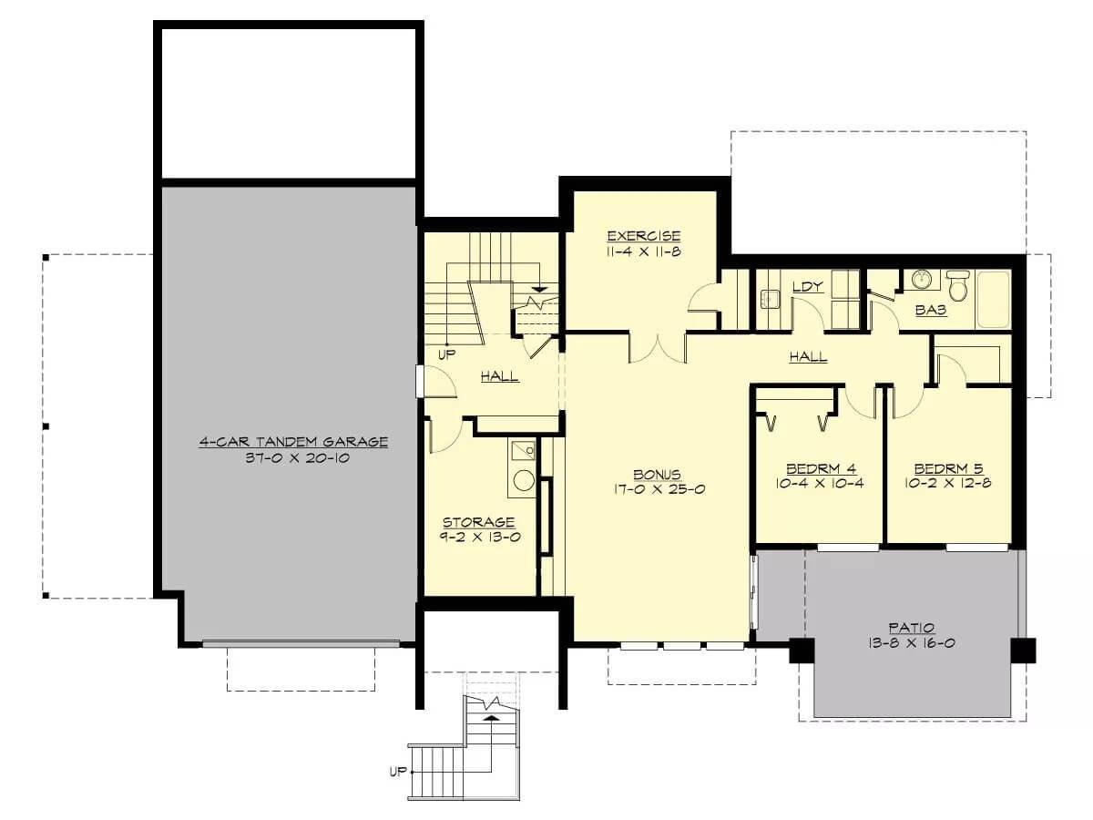 Flexible Basement Level with Tandem Garage and Bonus Room