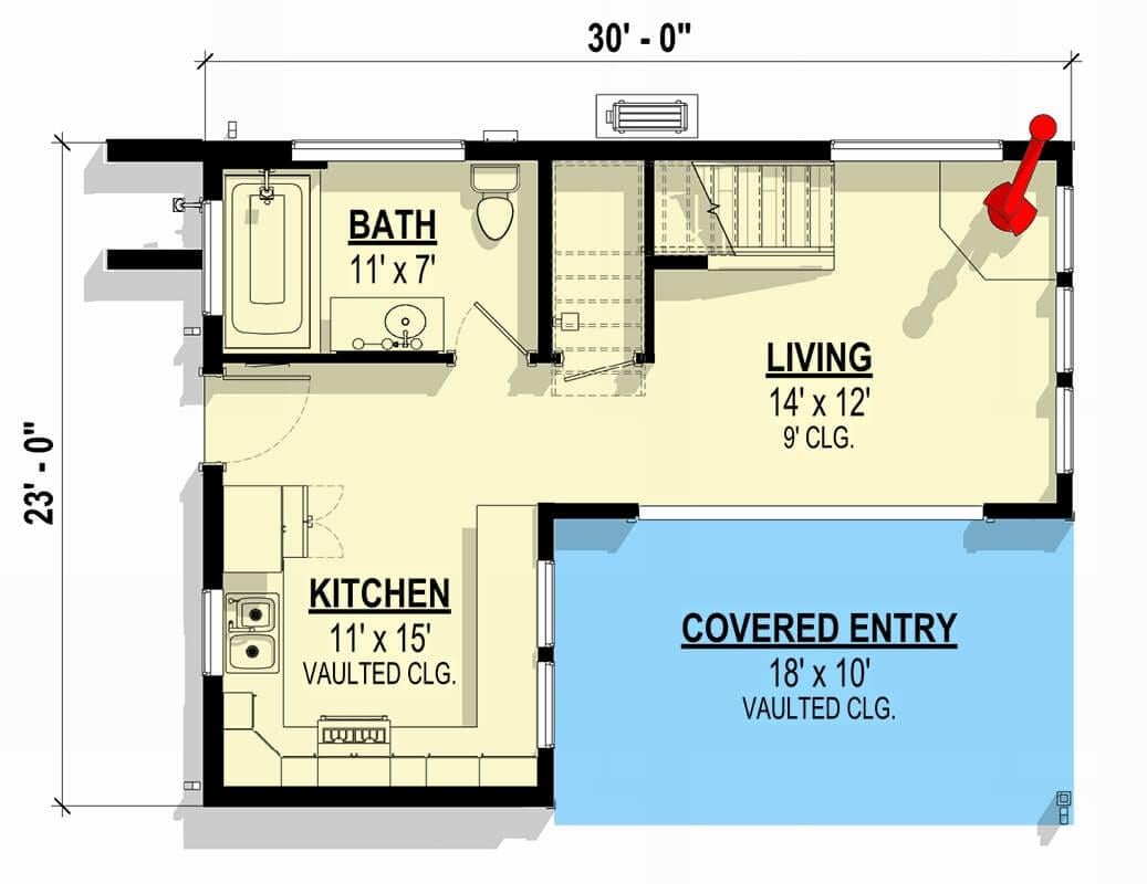 Explore the Compact Layout of This Craftsman Gem with Vaulted Ceilings