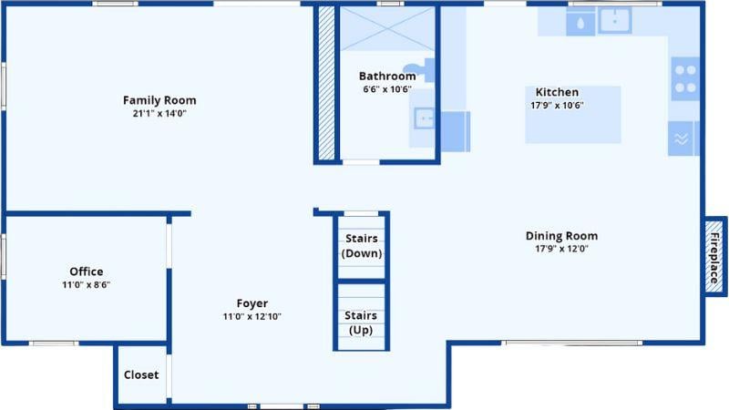 Main Floor Flow: Open Kitchen and Dining with a Spacious Family Room