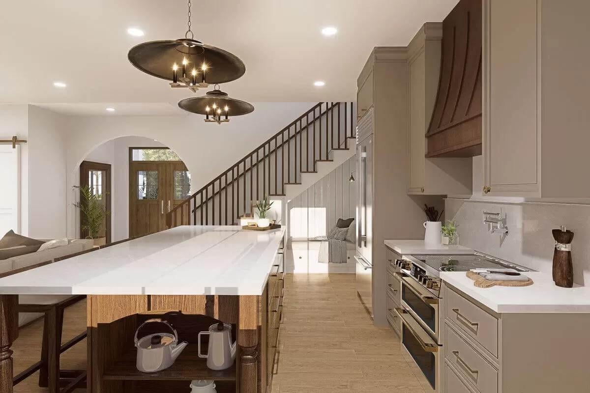 Functional Elegance: Notice the Grand Island in This Kitchen