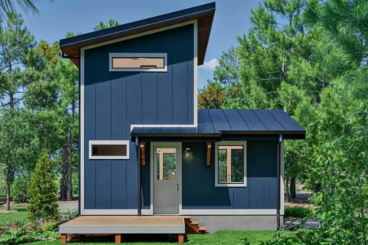Bold Angular Rooflines in a Modern Craftsman Design