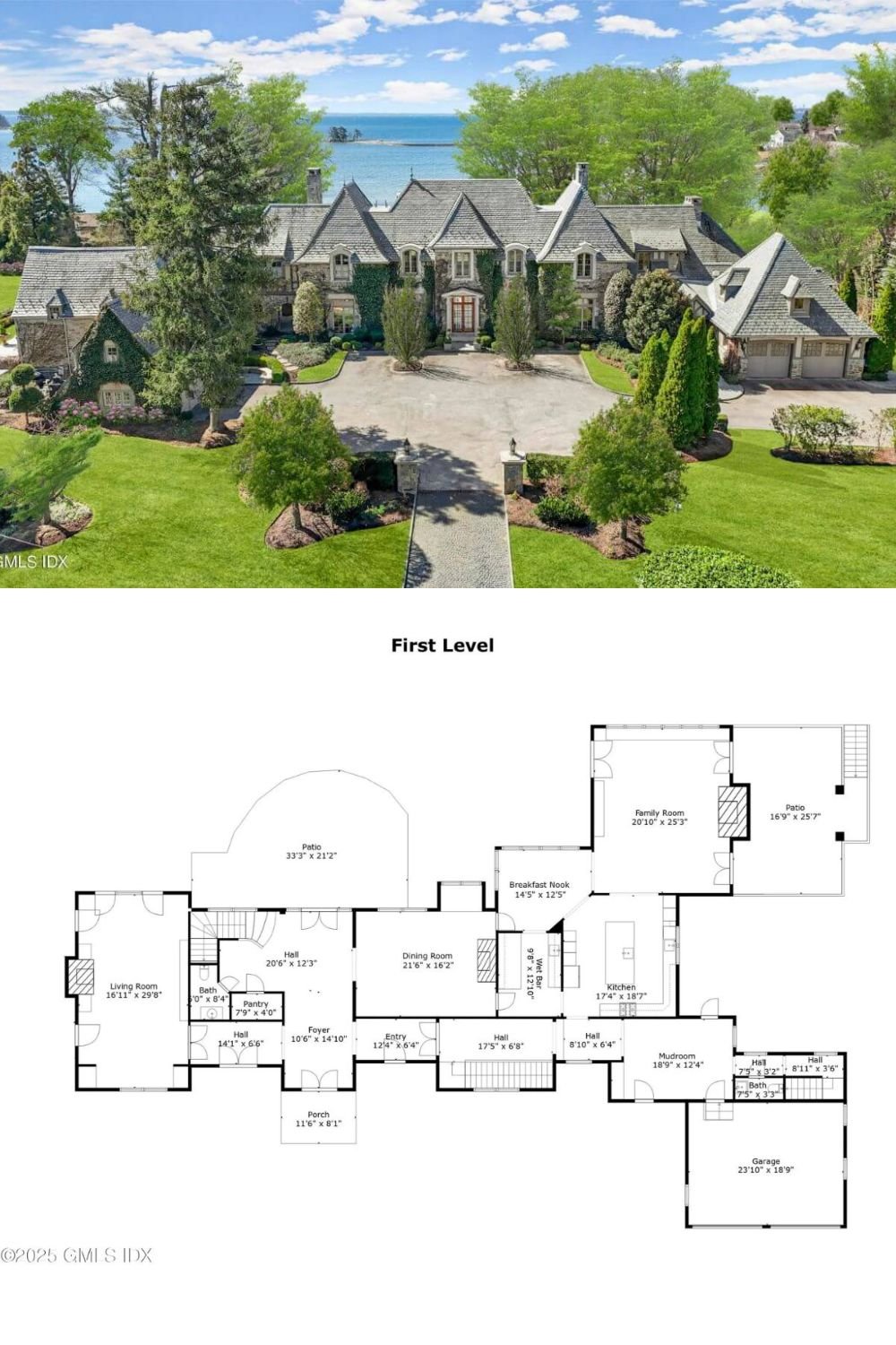 European-Style Home with Basement and 7 Bedrooms (9,416 Sq. Ft. Floor Plan)