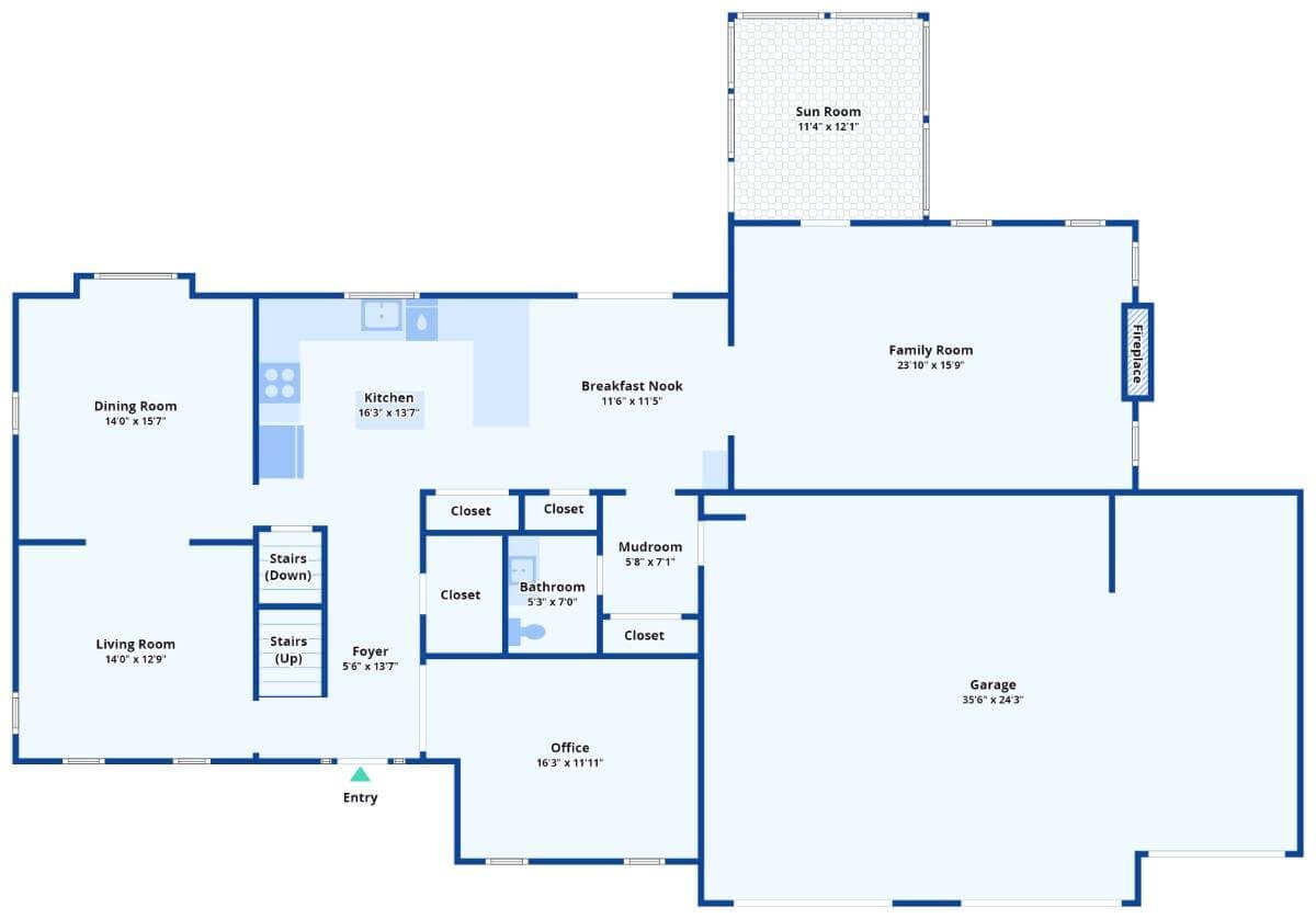 Explore This Spacious Main Floor Layout with a Dedicated Mudroom