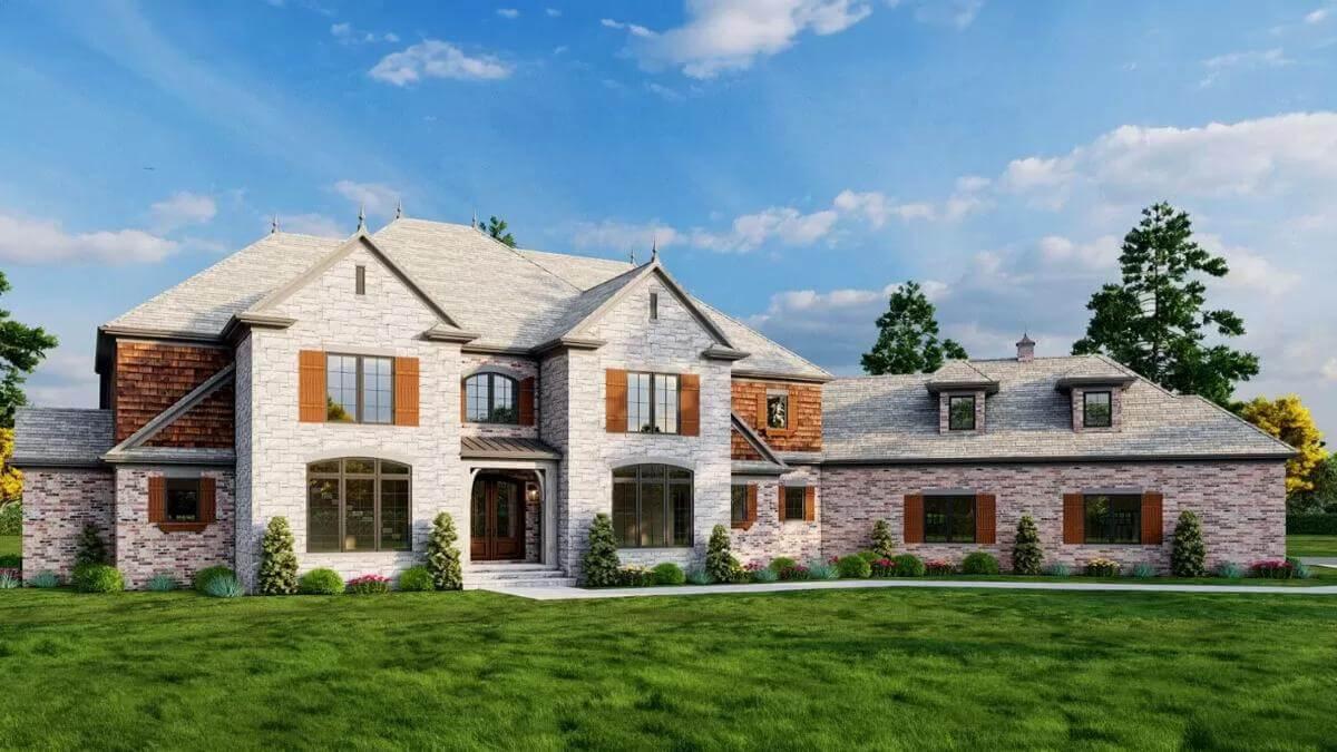 Notice the Timeless Charm of This Stone and Brick Facade