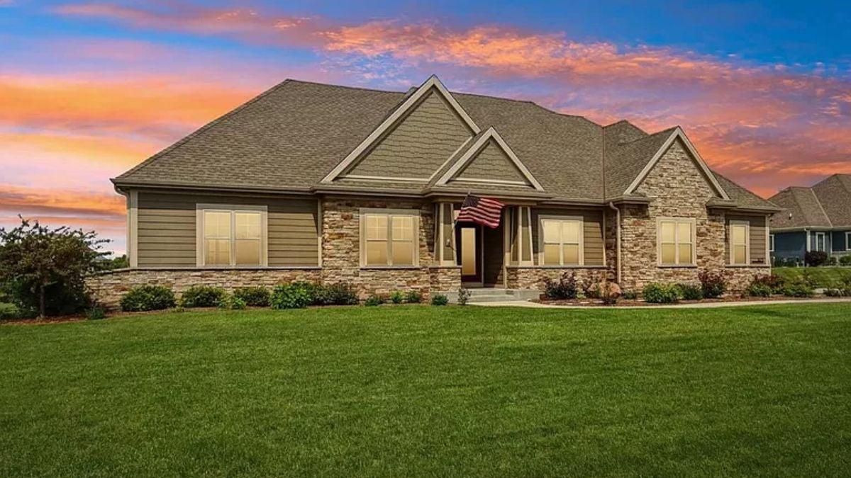 Stately Craftsman Exterior with Stone Accents