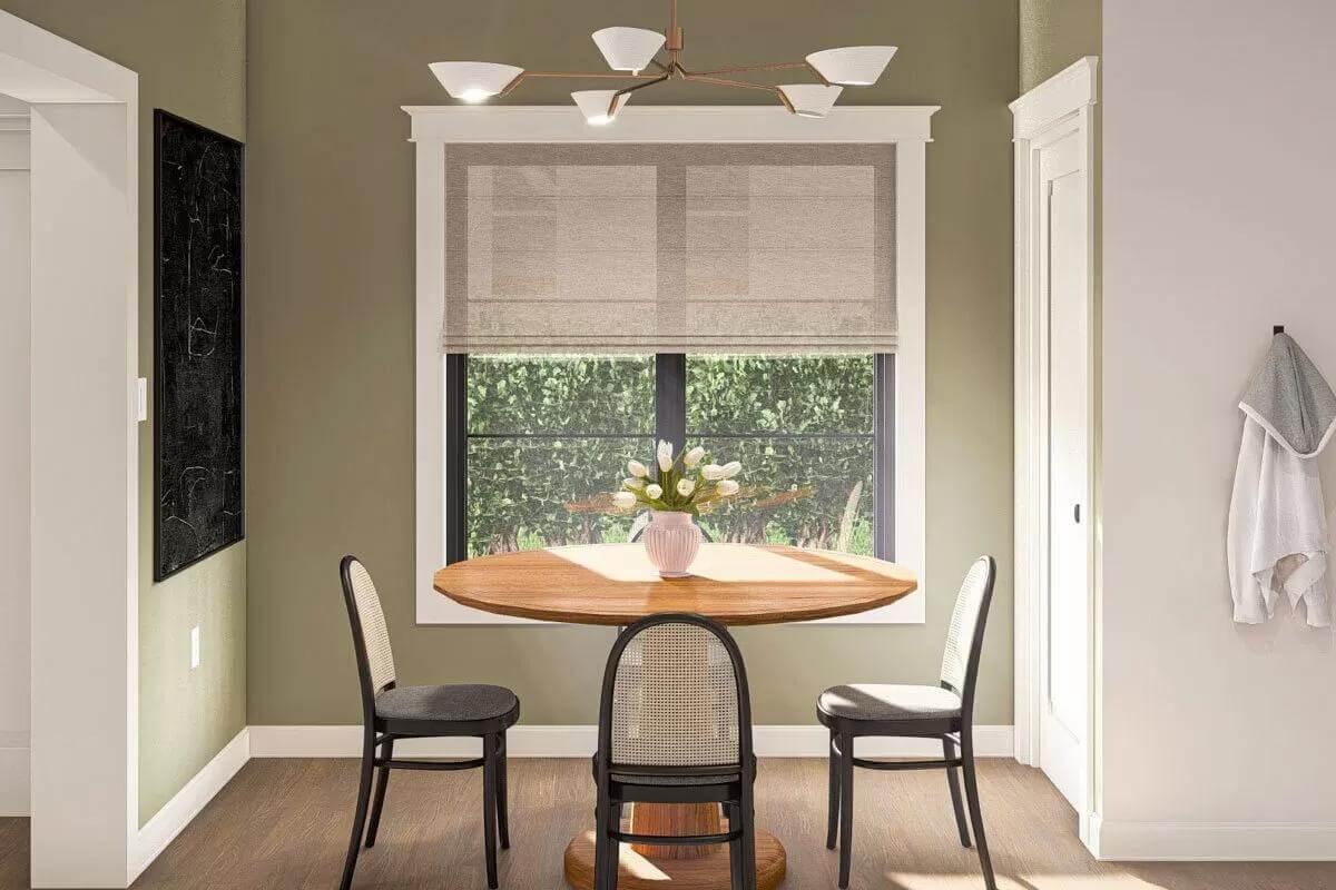 Simple Breakfast Nook with a Peaceful Garden View