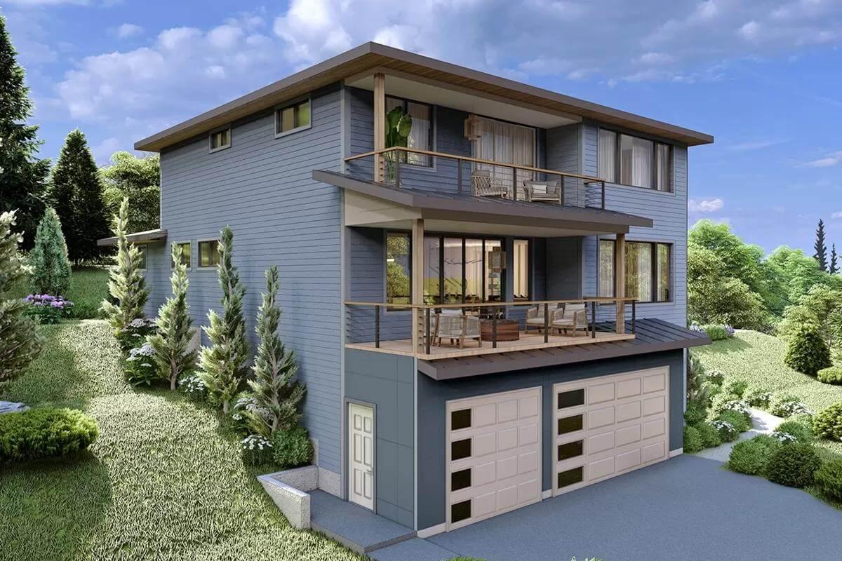 Explore This Modern Gem with Expansive Wrap-Around Balconies