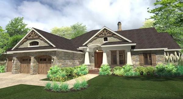Notice the Timber Gables on This Classic Craftsman Exterior
