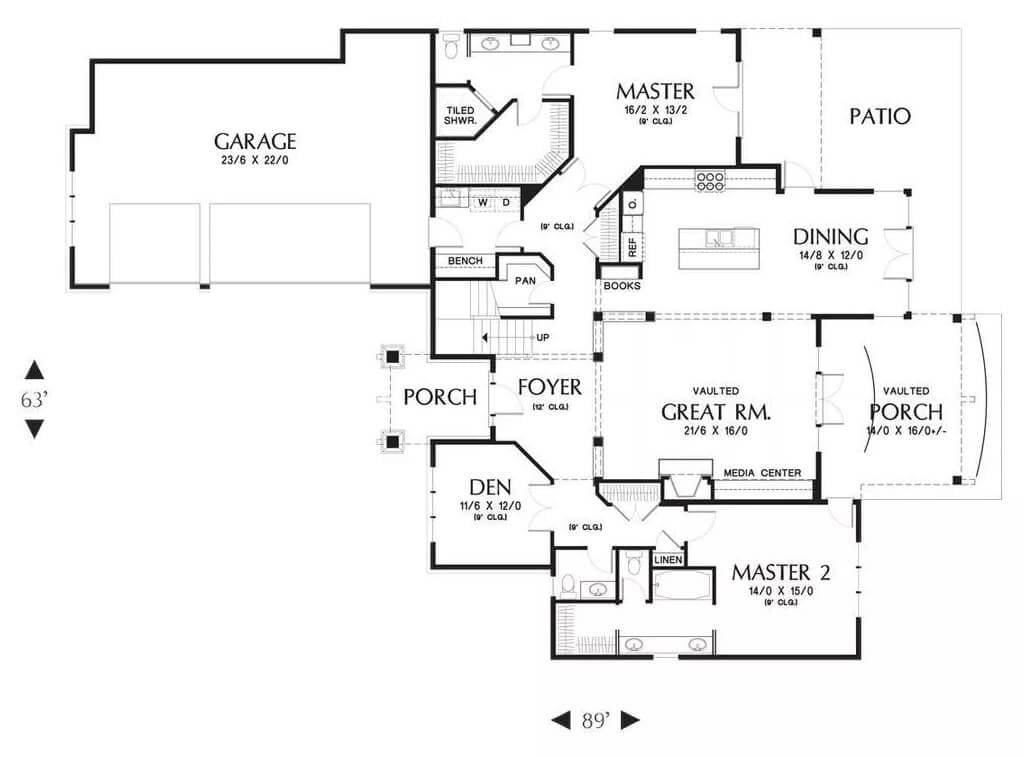 Explore This Smartly Laid-Out Main Floor Plan with Dual Master Suites