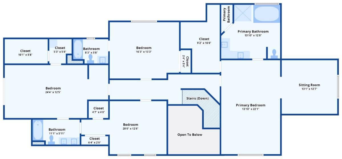 Check Out This Upper Floor with Spacious Bedrooms and Cozy Sitting Room