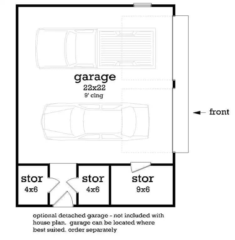 Smart Detachable Garage Design with Generous Storage Options
