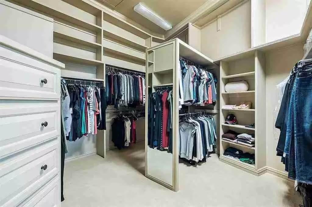 Explore This Walk-In Wardrobe with Clever Storage Solutions