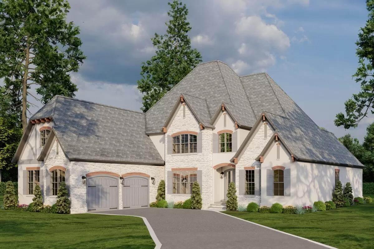 Charming Tudor Exterior with Eye-Catching Gables