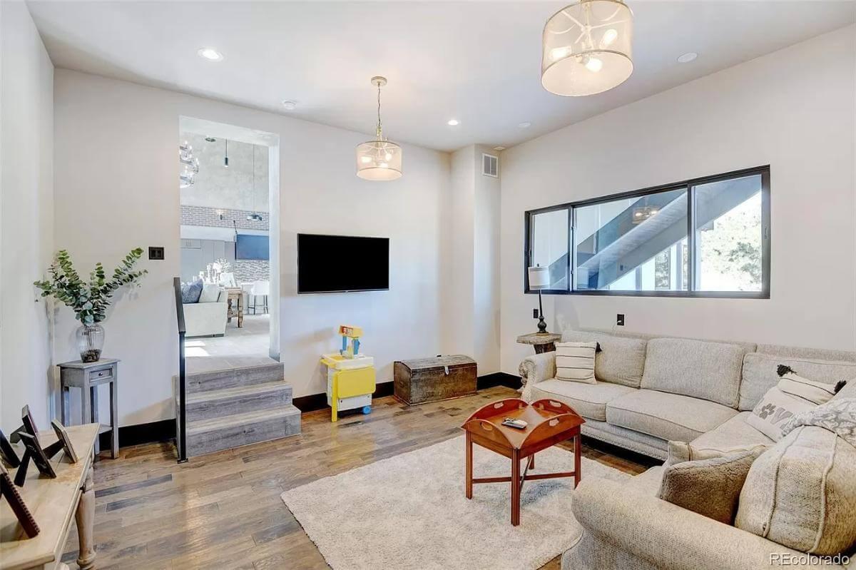 Comfy Living Room with Rustic Touches and Playful Details