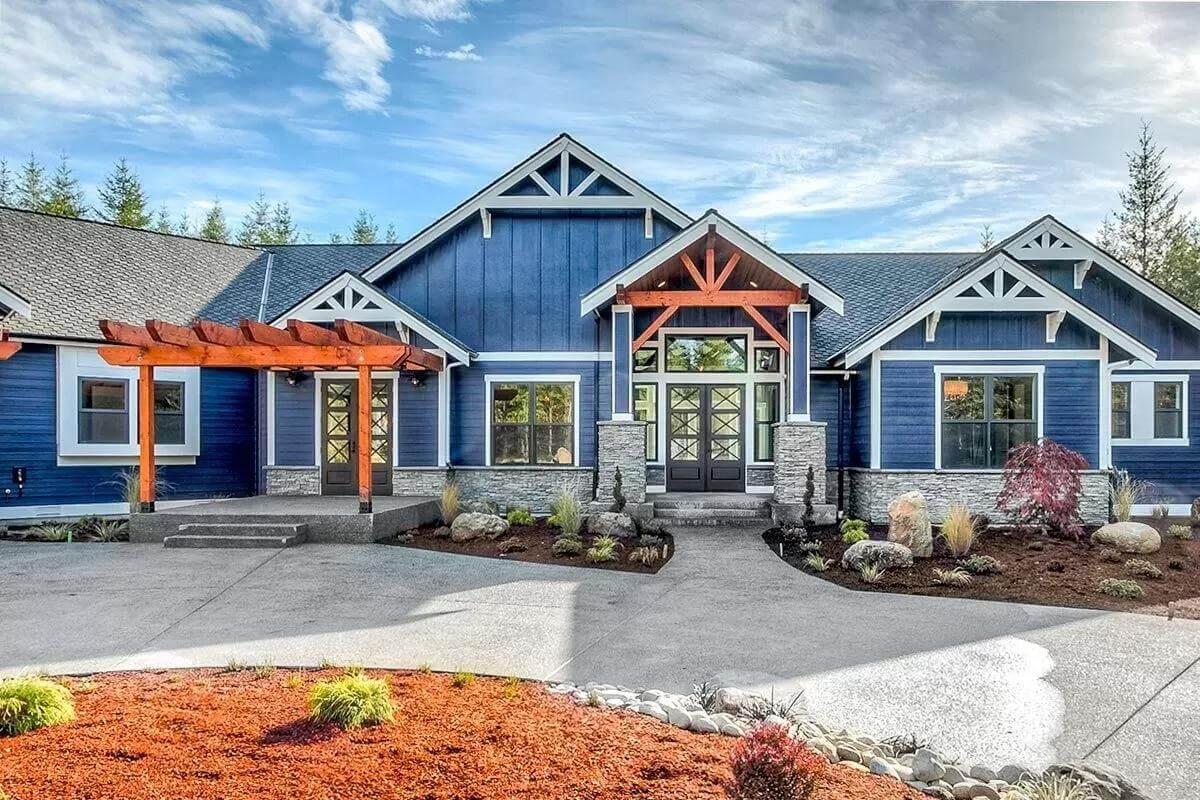Notice the Bold Timber Accents Framing This Craftsman Facade