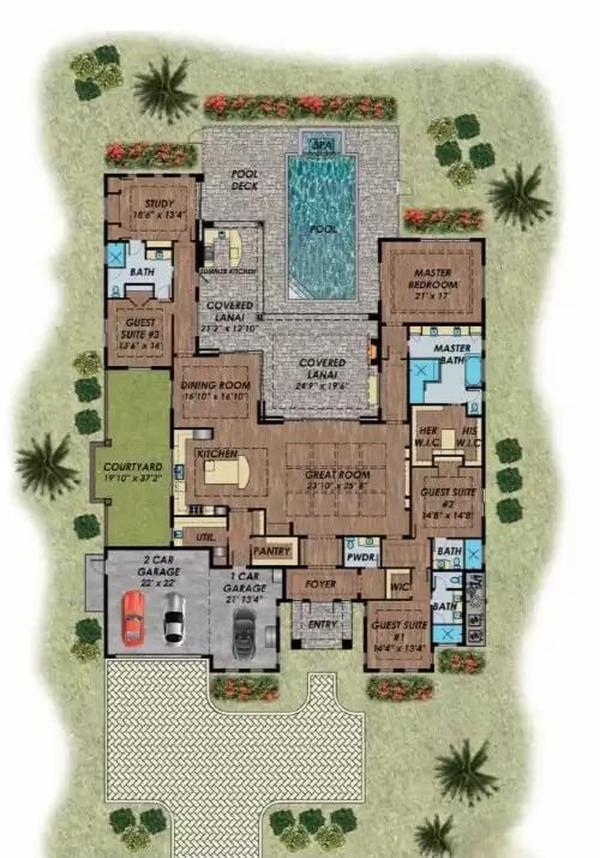 Explore the Flow: Open-Concept Living Meets Poolside Leisure