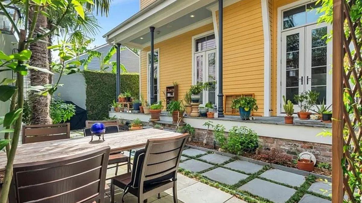 Step Outside to This Inviting Patio with a Sun-Kissed Farmhouse Feel