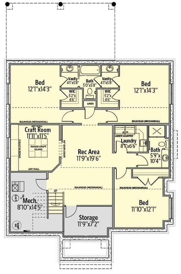 Discover the Lower Level: Craft Room, Rec Area, and Storage Galore