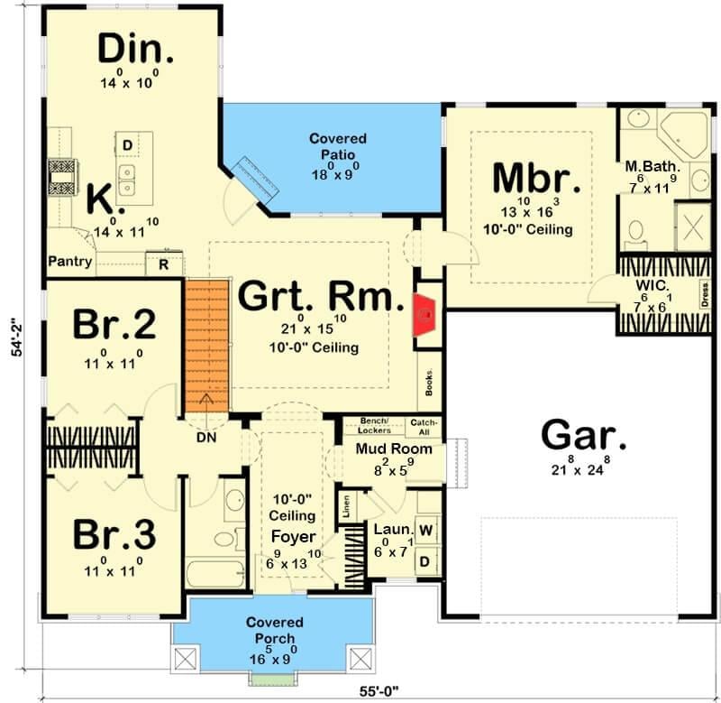 Explore the Open-Concept Flow and Functional Details of This Craftsman Floor Plan