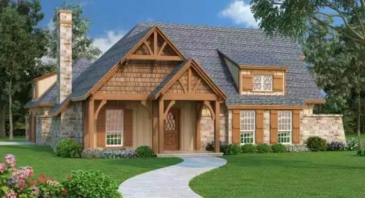 Explore the Craftsman Charm with Stone and Wood Accents