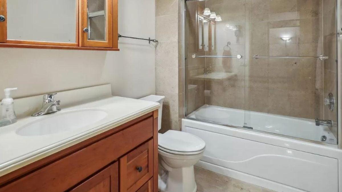 Classic Craftsman Bathroom with Warm Wood Accents