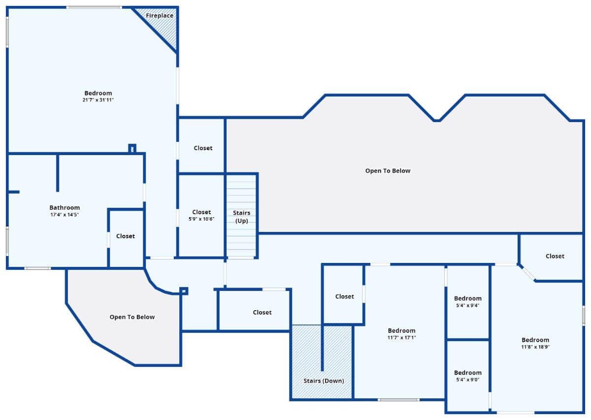 Check Out This Expansive Upper Level with a Fireplace in the Primary Suite