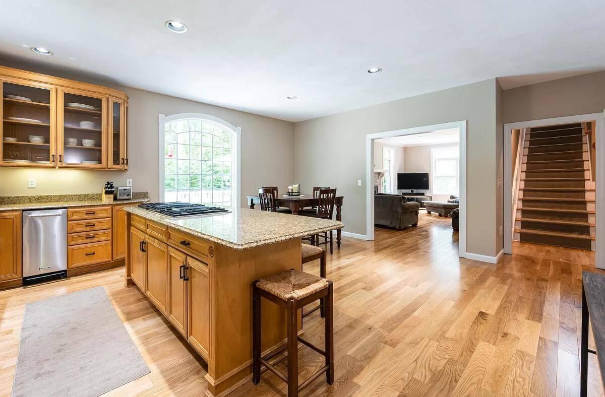 Check Out the Open Flow from This Kitchen to the Living Area