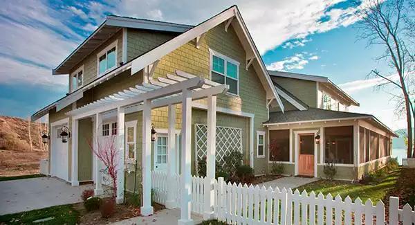 Craftsman Style with a Charming Pergola Entryway