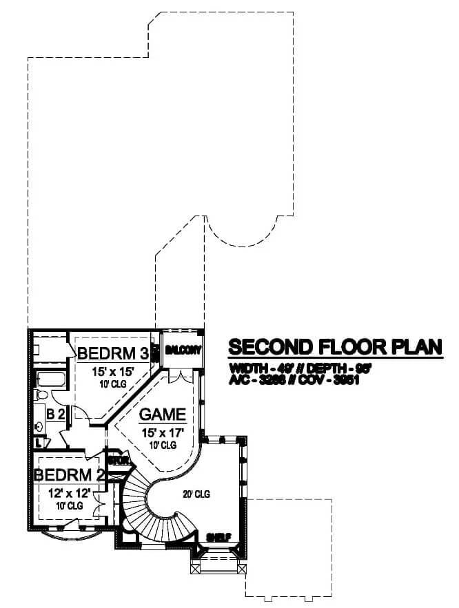 Explore the Versatile Second Floor Plan with a Dedicated Game Room
