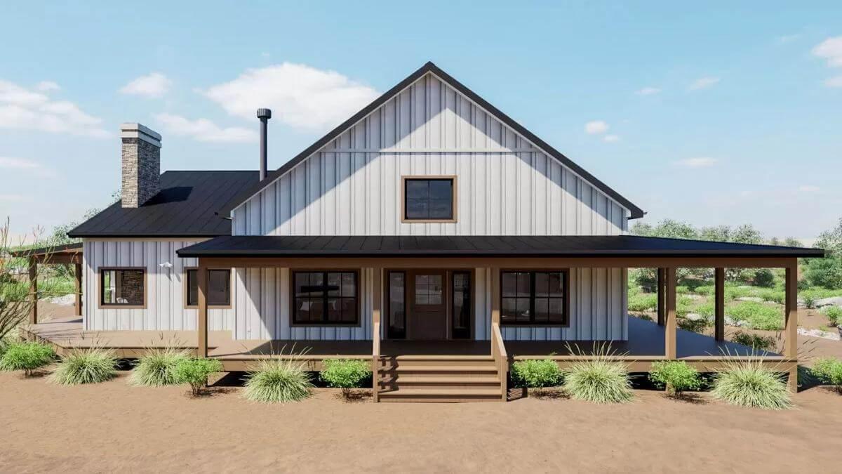 Modern Farmhouse with a Classic Wraparound Porch