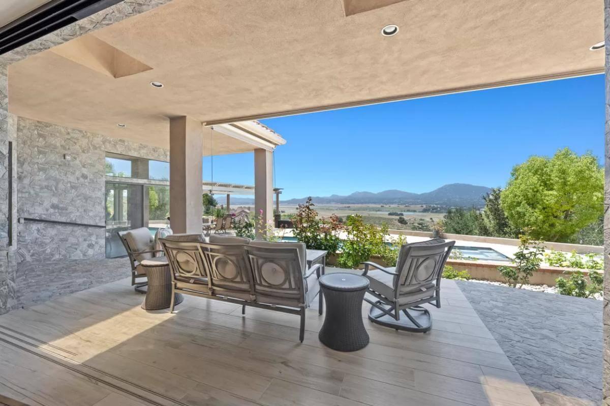 Relax on the Covered Patio with Stunning Mountain Vistas