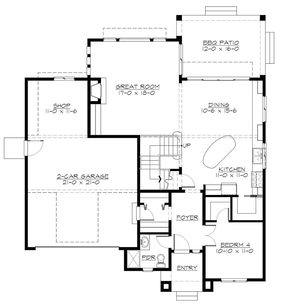 Explore the Spacious Craftsman Main Floor with BBQ Patio and Great Room