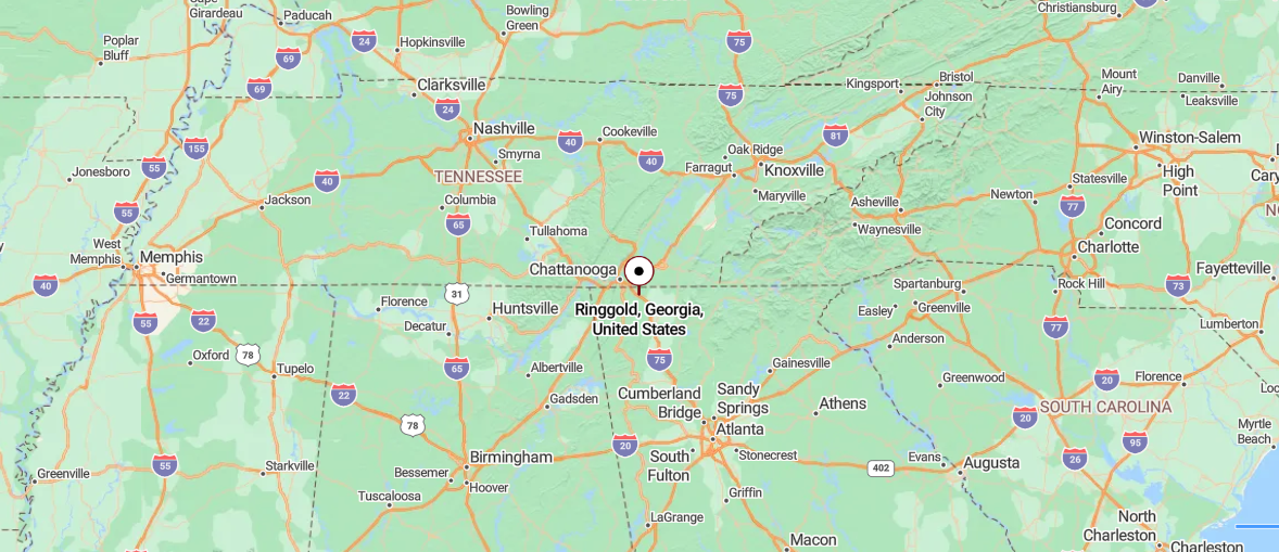 How Far Is Ringgold Georgia From Me
