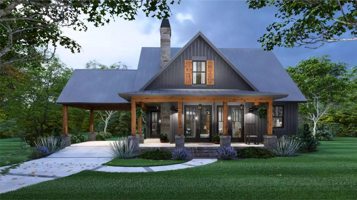 3-Bedroom Lilac Lane Farmhouse with Wraparound Veranda and Open-Concept Living (Floor Plan)