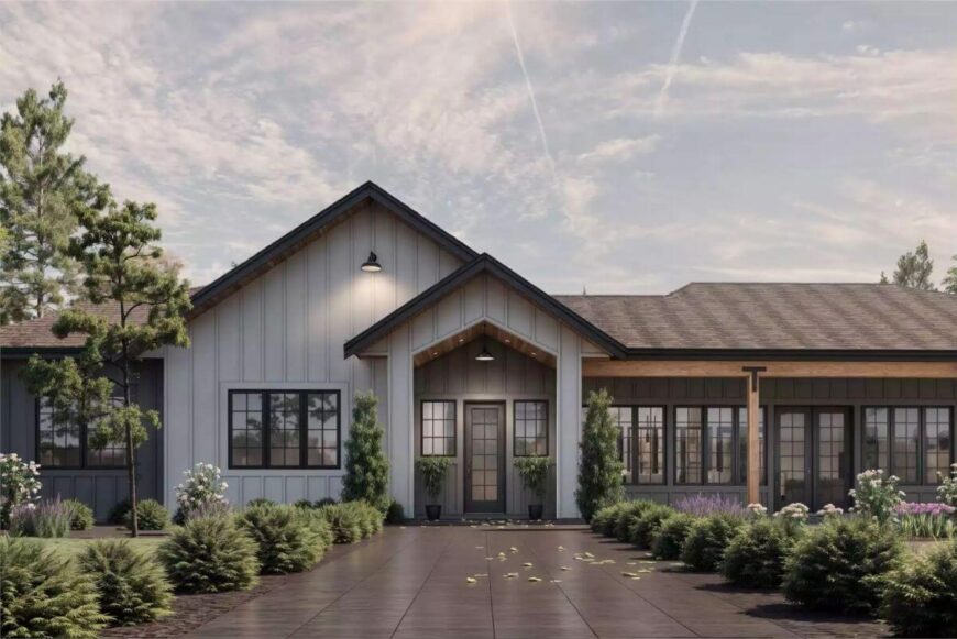 Fitzgerald 4-Bedroom Transitional Ranch for a Wide Lot with In-Law ...