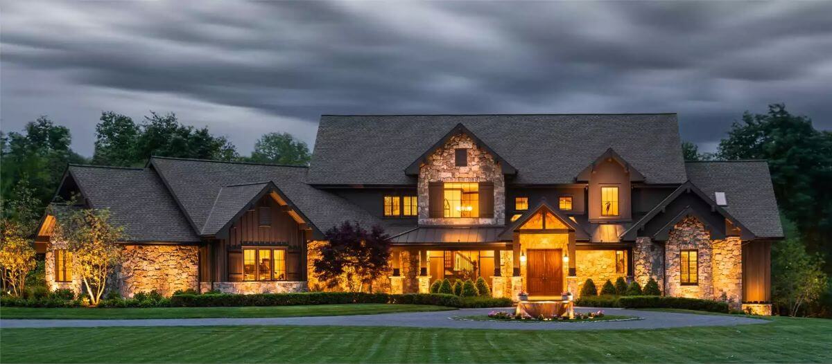 6-Bedroom Craftsman-Style Charlesview Home with Angled 3-Car Garage and Balcony (Floor Plan)