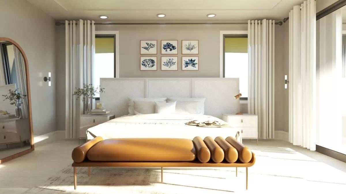 Sophisticated Bedroom with a Touch of Modern Artistry