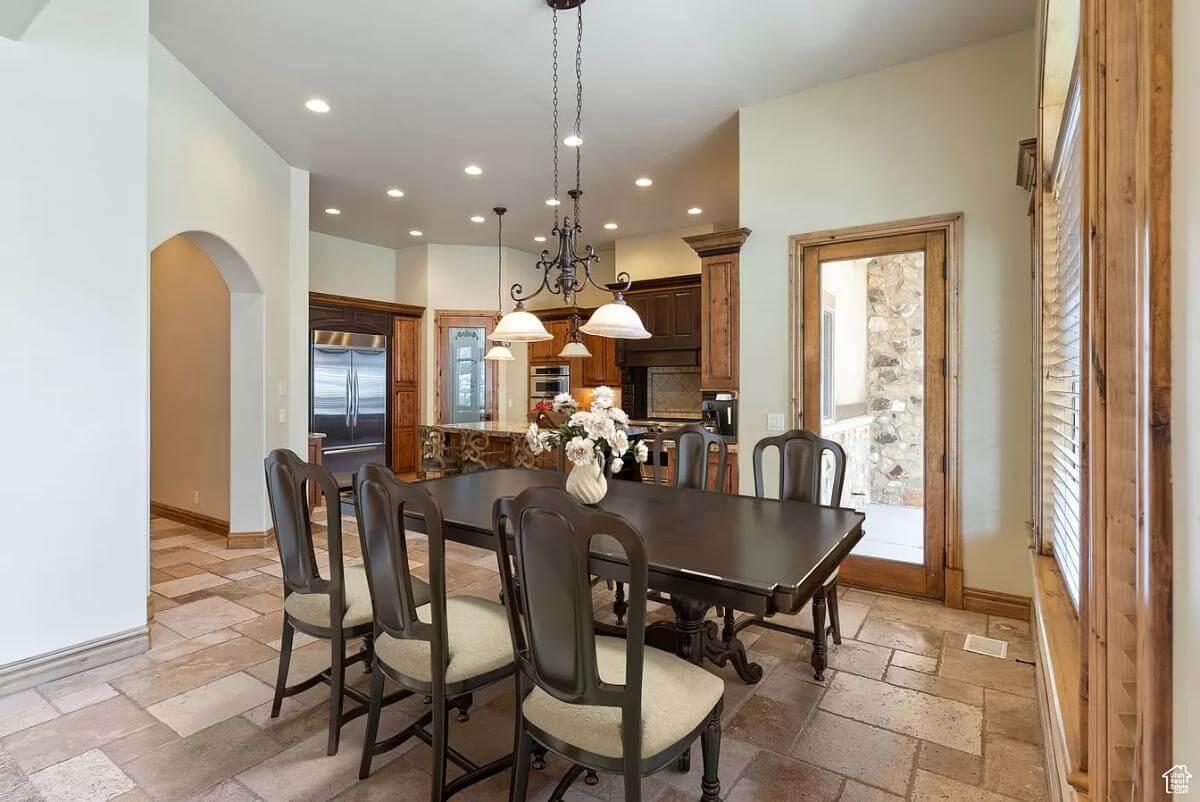 Elegant Dining Room with Classic Wood Detailing