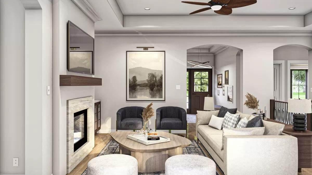 Wow, Check Out That Cozy Fireplace in This Craftsman Living Room