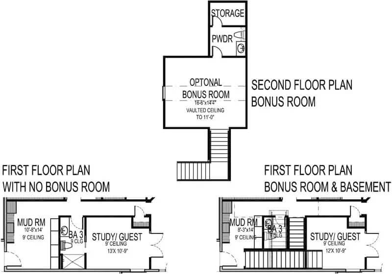 Explore the Flexibility of This Craftsman Floor Plan with Optional Bonus Room