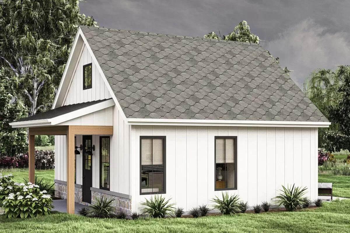 Look at the Charming Gable Roof and Wood Accents on This Cottage