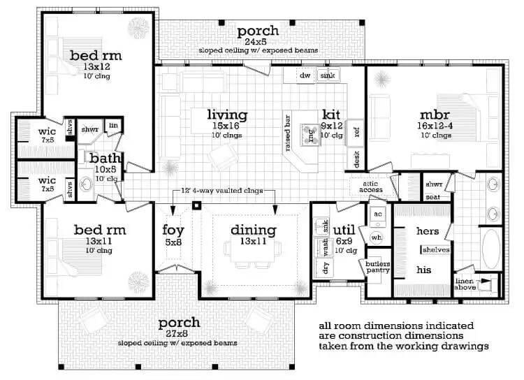 Exploring the Spacious Open Layout with Dual Porches