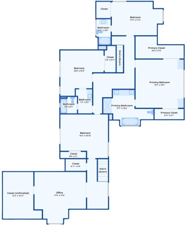 Take a Look at the Upper Floor: Spacious Bedrooms and Functional Office Space