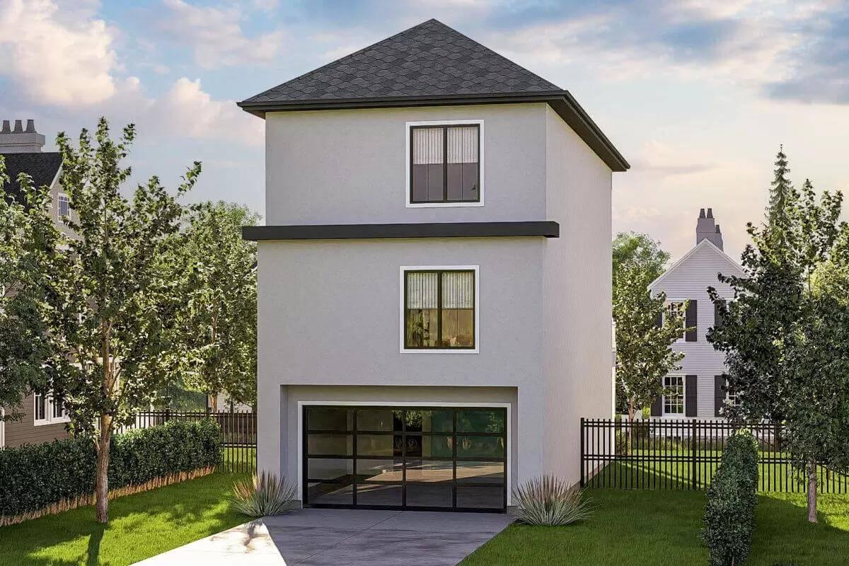 Modern Minimalism with a Sleek Garage Door