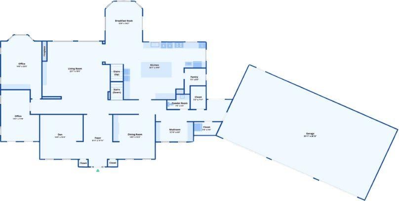 Explore the Flow of This Spacious Main Floor Plan with Dual Offices